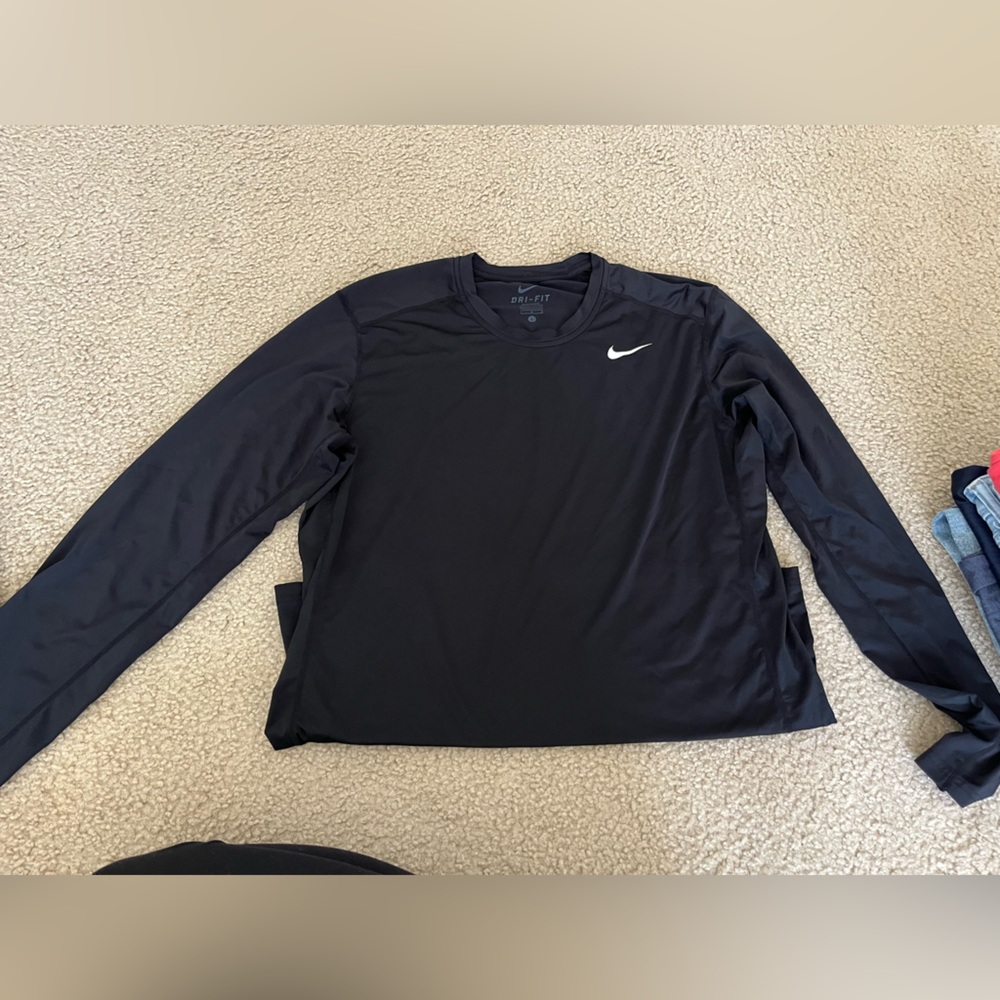 Nike Black Long Sleeve Athletic Tee